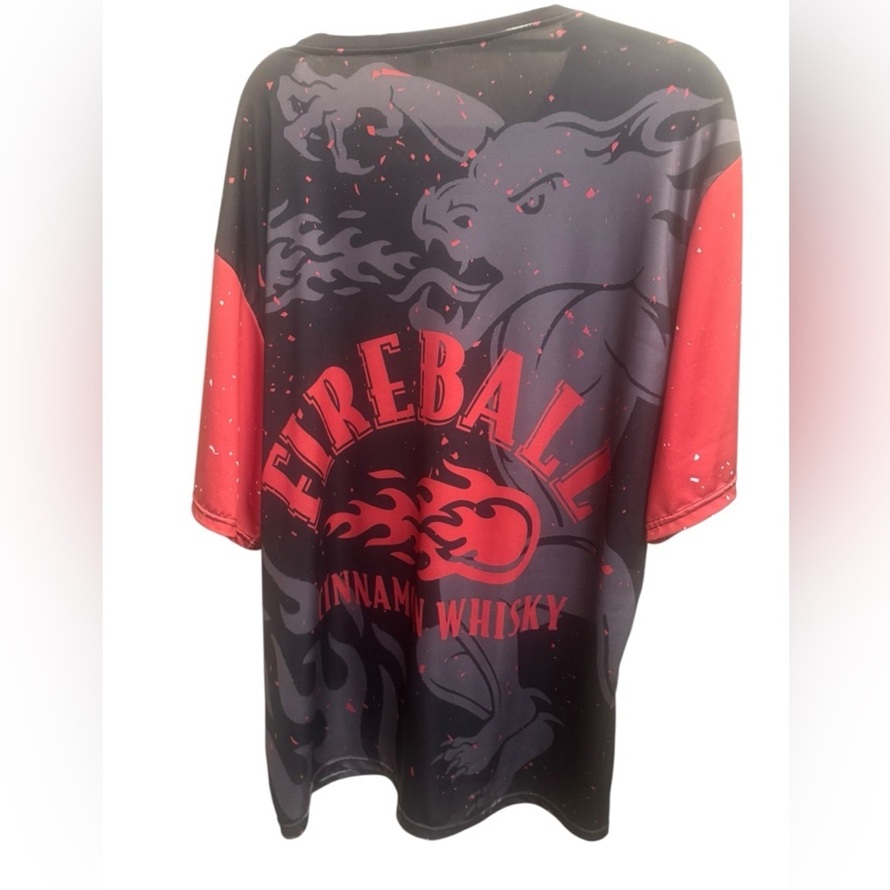 RARE FIREBALL Jersey Black Red Size XXL New Never Worn Streetwear Athletics NWOT - Picture 4 of 15